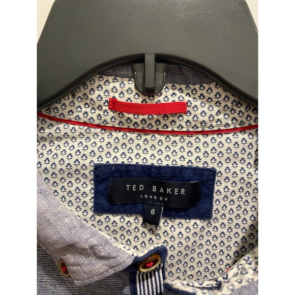 Ted Baker London Men's Blue Heathered Short Sleeve Polo Shirt Size S - Picture 5 of 8